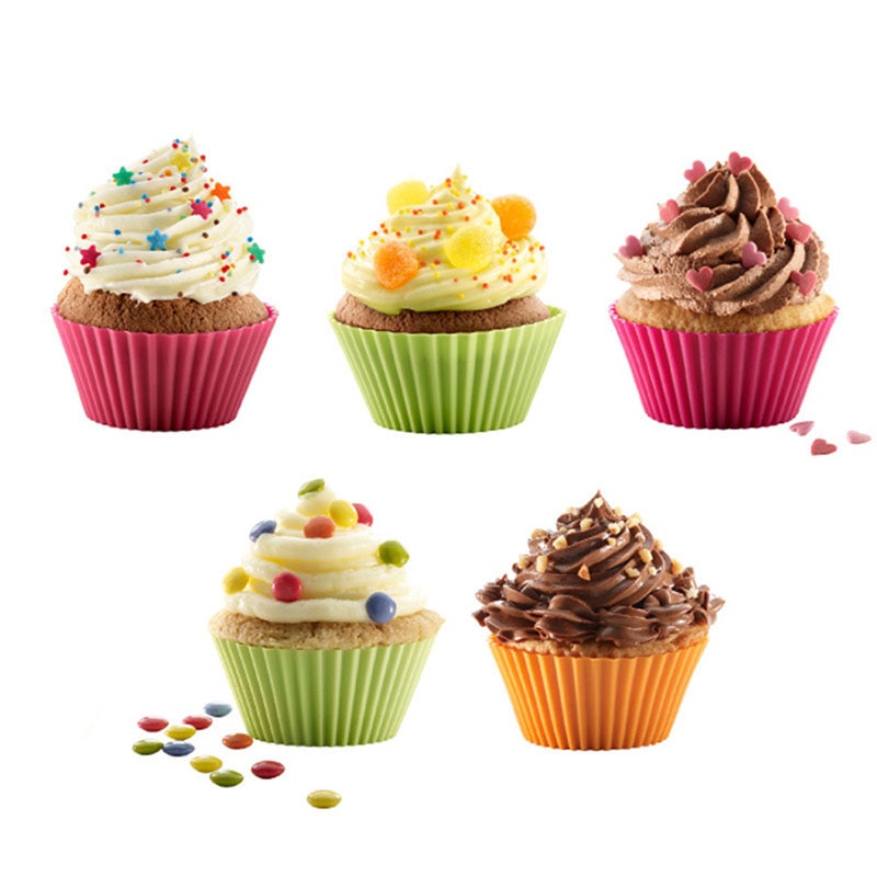 Silicone Reusable Moulds for Cupcakes & Muffins (12 Pack) – Eco