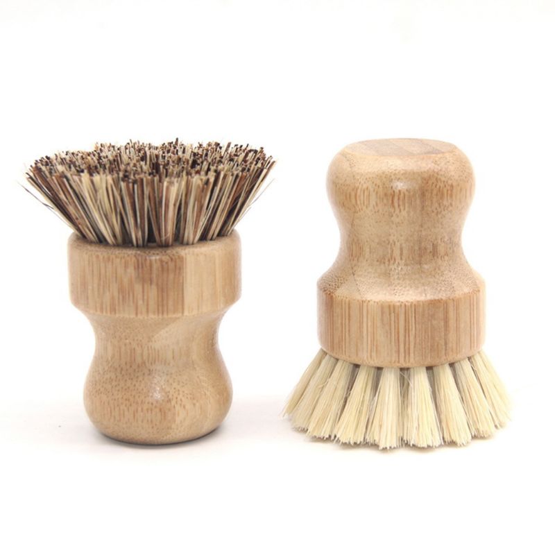 Natural Kitchen Scrub Brush Set